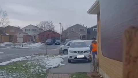 Doorbell Camera Catches Delivery Driver Throwing Package