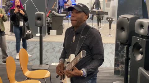 Stevie Wonder surprises Nathan East at Namm 2020!