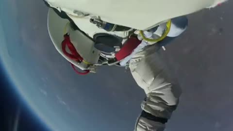 Jumping from space. Red bull space dive