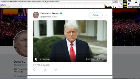 President Trump message to protesters posted at 1:17 PM on January 6th, 2021 (DELETED VIDEO FOUND!)