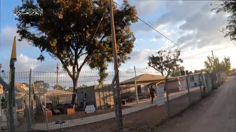 Palestinian fighters assaulting an israeli stronghold