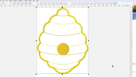 Learn to digitize a bee hive applique design in Embird.