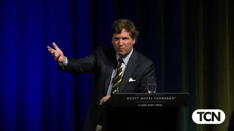 Tucker Carlson Responds to Leftist Reporters During Australia Speech