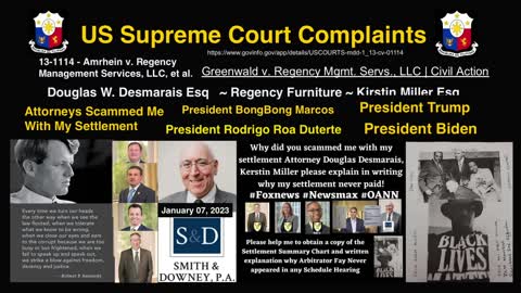 US Supreme Court Complaints ~ DCBAR Complaints `Justia US Laws Complaints ~ Regency Furniture LLC Owner Abdul Ayyad Did Not Paid Settlement ~ US Supreme Court Complaints ~ Manila Bulletin ~ Philippines Star ~ Manila Times ~ President BongBong Marcos ~