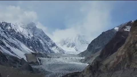 Beautiful mountains cover with snow