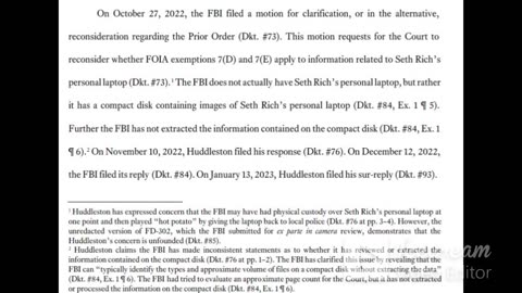 23-1128 - Seth Rich, DNC staffer, murder - Disposition of his work and personal computers