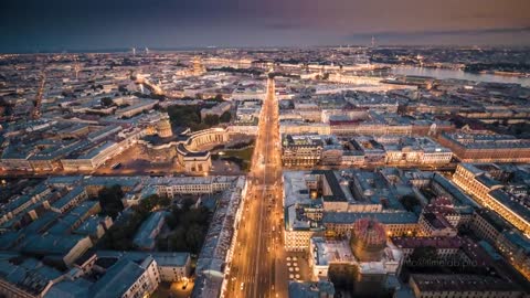 The city of white nights - Saint Petersburg drone video Timelab.pro