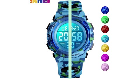 SKMEI Army Kids Sport Watches Electronic Kids Digital Watch for Boys&Girls