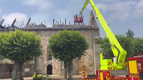 Yet another French church "caught fire" today.