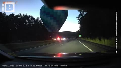 Hot Air Balloon Makes Emergency Landing on Vermont Interstate