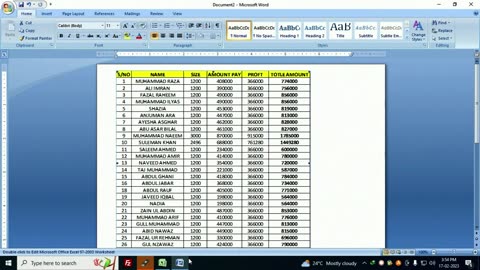 type in ms excel auto type in word Excel Formula RM TECH INFO