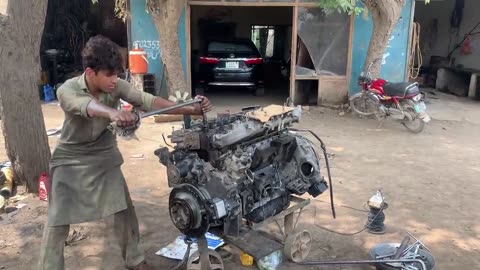 Rebuilding Old Bedford Truck Seized Diesel Engine __ Restore and Repair 6 Cylinder Diesel Engine