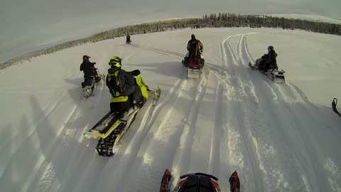 I break a rib snowmobiling with friends in Willow Alaska