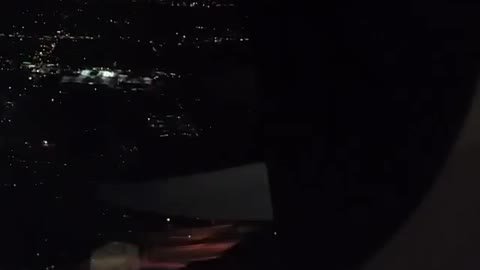 Flames shoot from plane engine