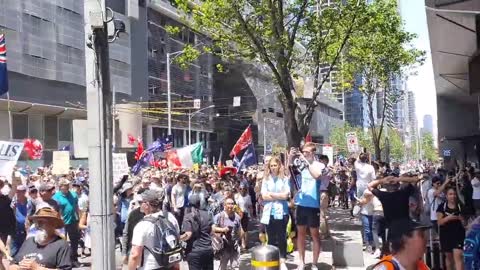 Melbourne Australia Protest Chants at Queen Street Police HQ- You Serve Us