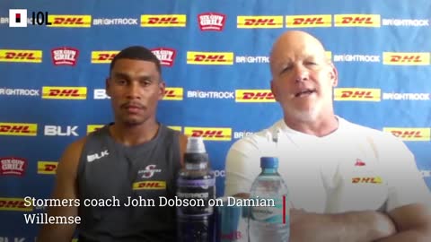 Stormers coach John Dobson on Damian Willemse's professionalism