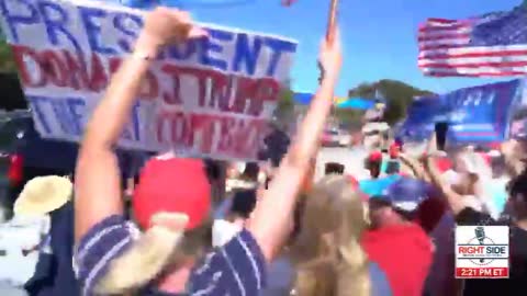 "WE KNOW YOU WON" Trump Motorcade Greeted by Thousands of Adoring Fans in Florida