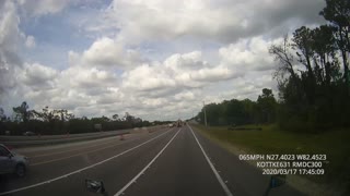 Car Takes Spectacular Tumble on Interstate