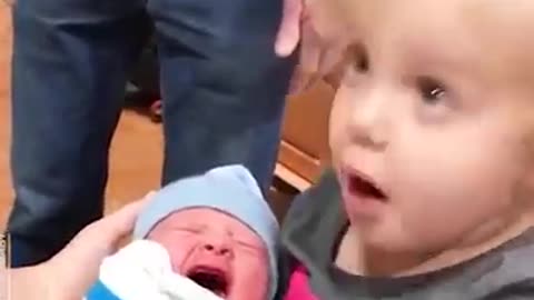 Super Adorable Moment siblings babies playing together