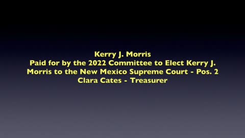 NWCR - Kerry J. Morris for NM Supreme Court position 2