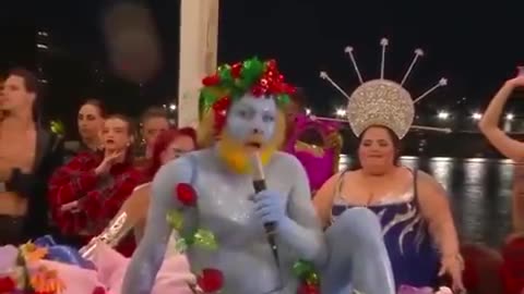 2024 Degenerate Paris Olympics Ceremony - Blue Man