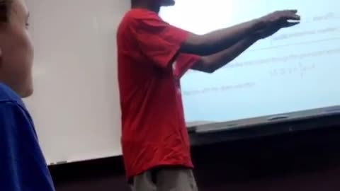 Man does failed back flip in classroom