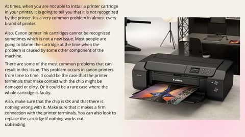 Guide To Fix Canon Printer Not Recognizing New Ink Cartridge