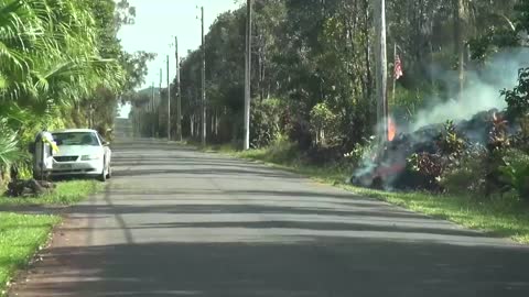 Lava Swallowing a Mustang