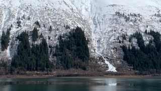 Man Made Avalanche Roars Down Mountainside