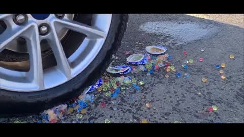 Experiment Car vs Water Balloons Crushing crunchy & soft things by car ASMR car crushing