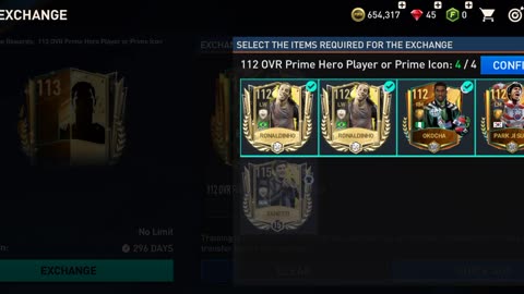 FIFA MOBILE 23 Heroes 113 Exchange pack.