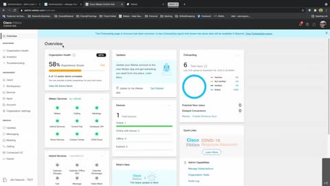 Webex Control Hub - Domain verification and claim