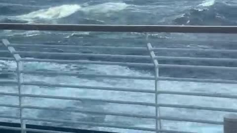 Massive waves batter Saga cruise ship as it crosses Bay of Biscay