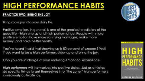 HIGH PERFORMANCE HABITS | BRENDON BURCHARD | BOOK SUMMARY