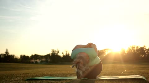 Older woman doing Yoga