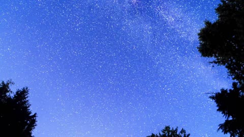 Shining sky at night time lapse