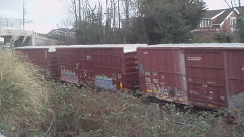 Northbound Mixed Freight passing through Shoreline WA