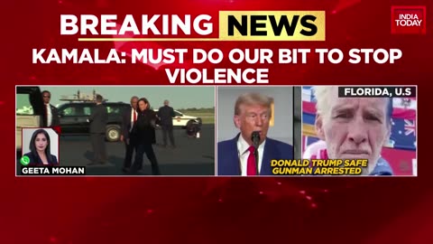 'Voilence Has No Place In America' Kamala Harris Condemns Attack Bid On Donald Trump