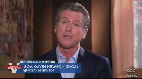 Gavin Newsom on "The View."