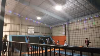 Ijump with my niece and nephew 3