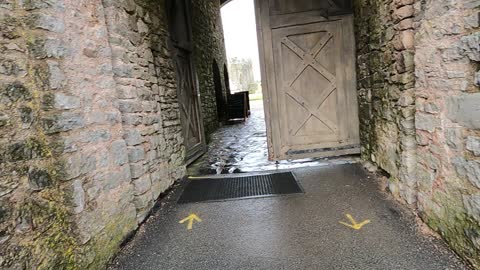 Entering Pembroke castle. Wales. GoPro