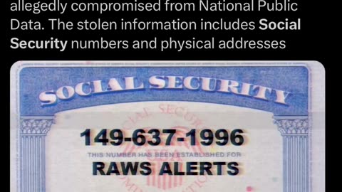 BREAKING | Every American’s Social Security Number and Personal Info Have Been Stolen via a Hack