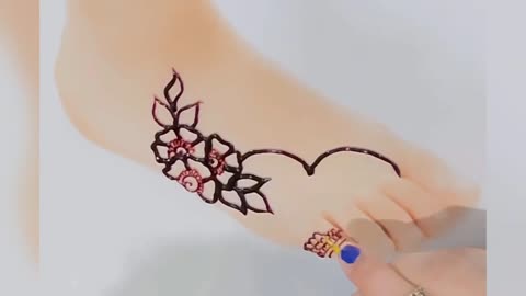 simple mehndi design 2023 best leg mehndi design