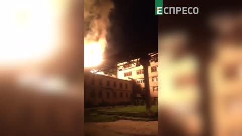 The explosion in Horlivka: a warehouse is on fire after a well-aimed strike by the Armed Forces