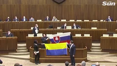 Don´t show up with Ukrainian flag in Slovakian Parliament (Just friendly advice)