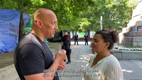 In Montreal's Square Victoria, activists erect a pro-Palestine camp to pressure Quebec's government