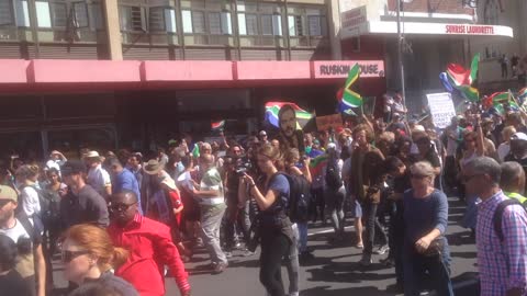 #Zumamustfall protest march in Cape Town South Africa