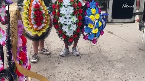 Ukrainian Children Killed by Russian Strikes Buried in Chaplyne