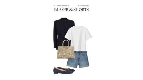 Styling a Navy Blazer & Denim Shorts | Styled Daily