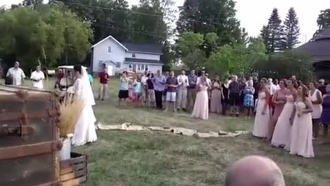 Wedding Bouquet Toss Turns Into Surprise Proposal